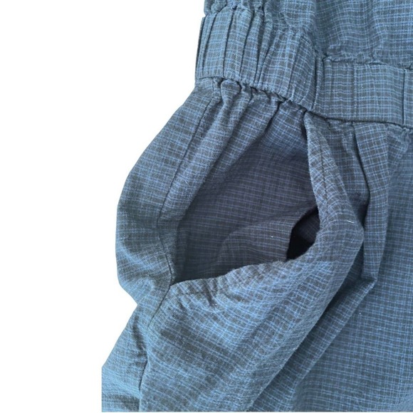 🍀Shades of Grey By Micah Cohen Blue Micro Check Summer Romper Size S - Picture 6 of 9